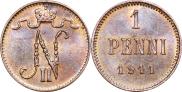 1 penni 1911 year