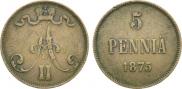 5 pennia 1875 year