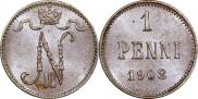 1 penni 1908 year