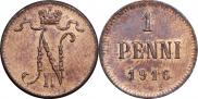 1 penni 1916 year