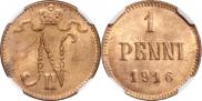 1 penni 1916 year