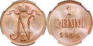 1 penni 1916 year
