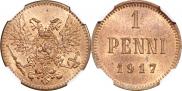 1 пенни 1917 года