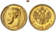 5 roubles 1902 year