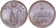 1 penni 1908 year