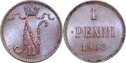 1 penni 1908 year