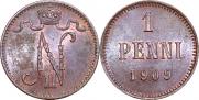1 penni 1909 year
