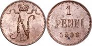 1 penni 1909 year