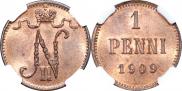 1 penni 1909 year