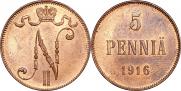 5 pennia 1916 year