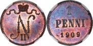 1 penni 1909 year