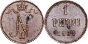 1 penni 1909 year