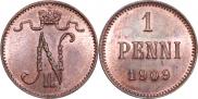 1 penni 1909 year