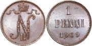 1 penni 1909 year