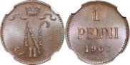 1 penni 1907 year
