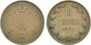 10 pennia 1891 year