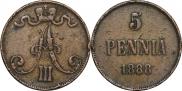 5 pennia 1888 year