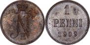 1 penni 1909 year