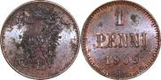1 penni 1909 year