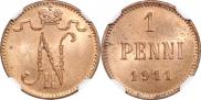 1 penni 1911 year
