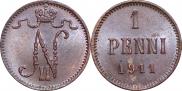 1 penni 1911 year