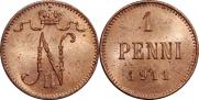 1 penni 1911 year