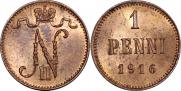 1 penni 1916 year