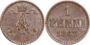 1 penni 1867 year
