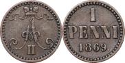 1 penni 1869 year