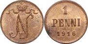 1 penni 1916 year