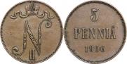 5 pennia 1906 year