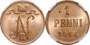 1 penni 1916 year