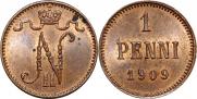 1 penni 1909 year