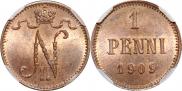 1 penni 1909 year