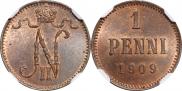 1 penni 1909 year