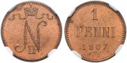 1 penni 1907 year