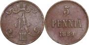 5 pennia 1889 year