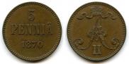 5 pennia 1870 year