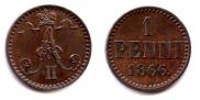 1 penni 1866 year