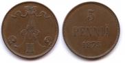 5 pennia 1875 year