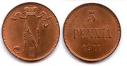 5 pennia 1911 year