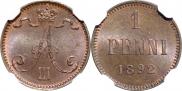 1 penni 1892 year