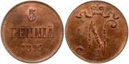 5 pennia 1896 year