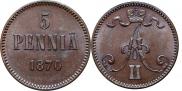 5 pennia 1870 year