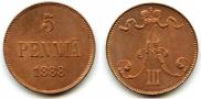 5 pennia 1888 year