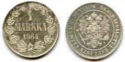 1 markka 1864 year