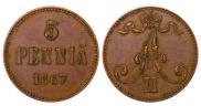 5 пенни 1867 года