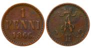 1 пенни 1866 года