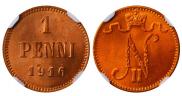 1 penni 1916 year