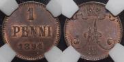 1 penni 1894 year